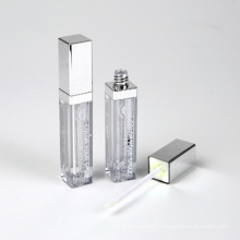 customizable portable screen printing empty silvery cosmetic packaging lipgloss tube
